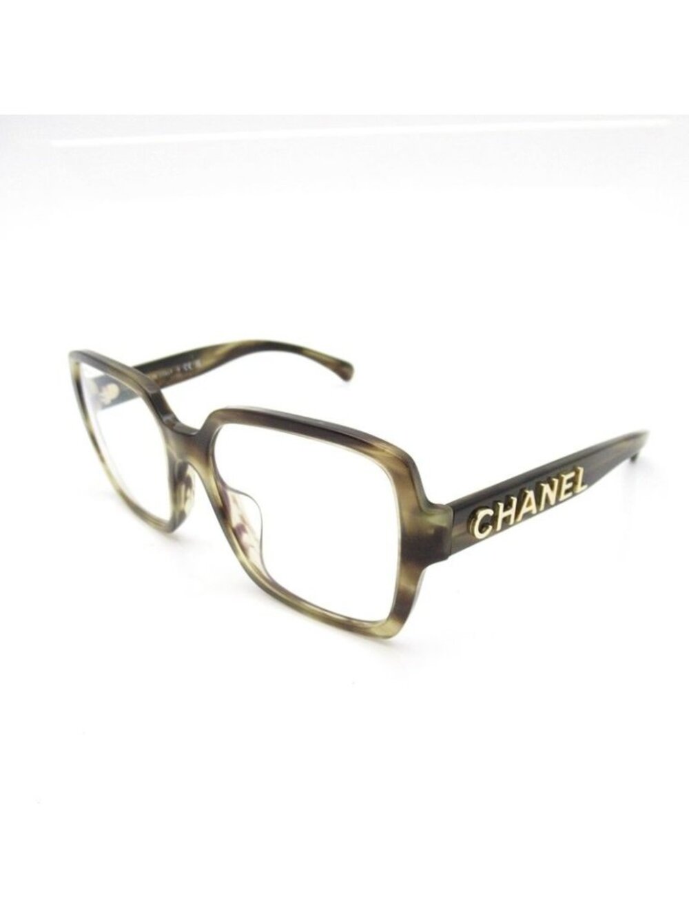Chanel Square Shape Sunglasses Acetate Brown Eyewear